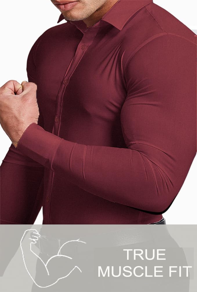 Kreukvrij slim fit overhemd voor heren — afbeelding 15