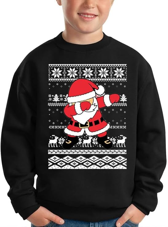 Kinder kersttrui met kerstman