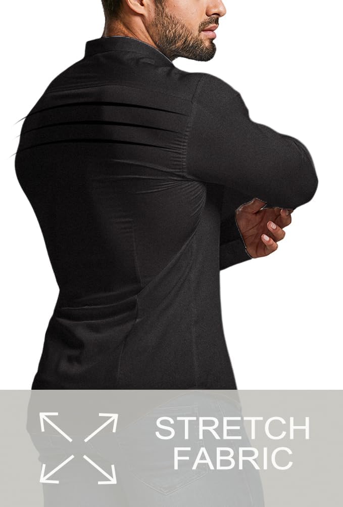 Kreukvrij slim fit overhemd voor heren — afbeelding 33
