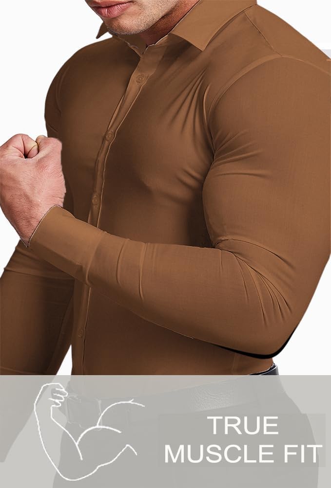 Kreukvrij slim fit overhemd voor heren — afbeelding 9
