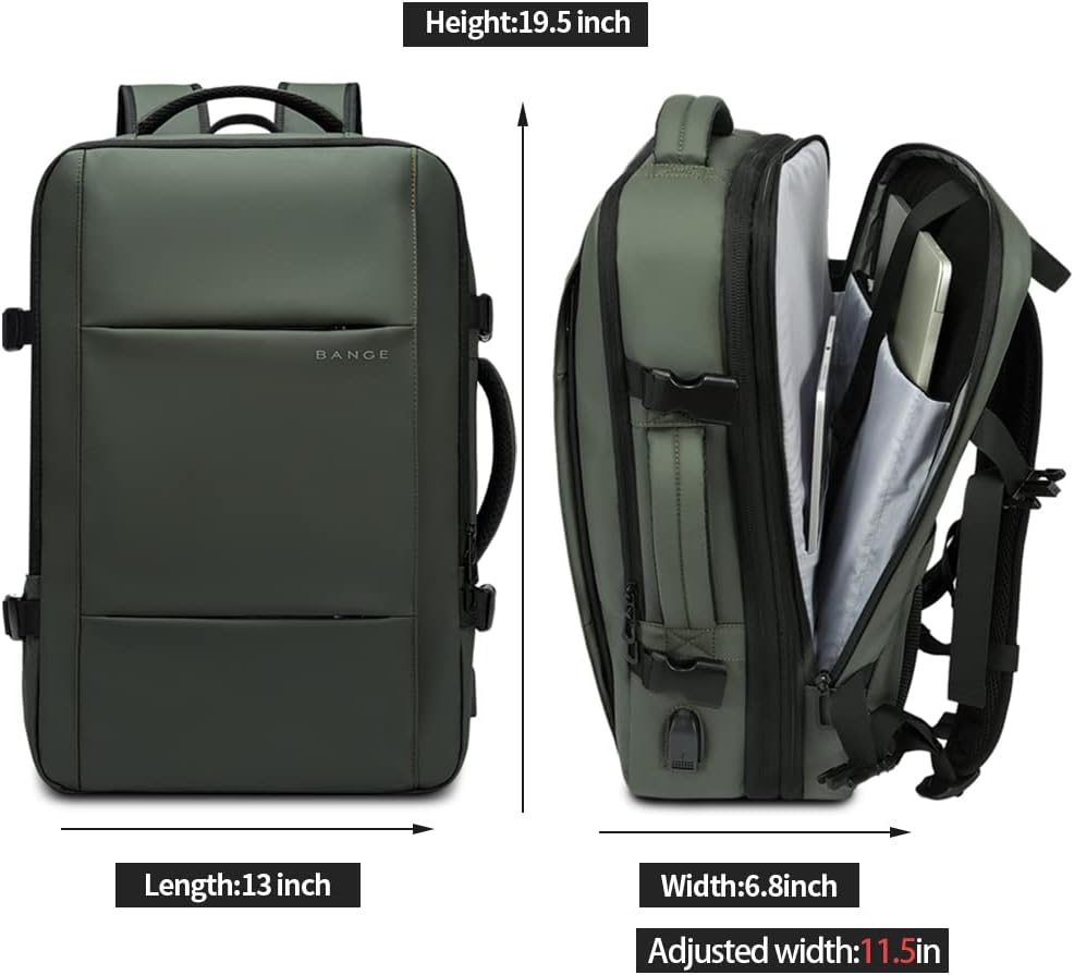 Uitbreidbare 26–45L reisrugzak met laptopvak & zijhandvat