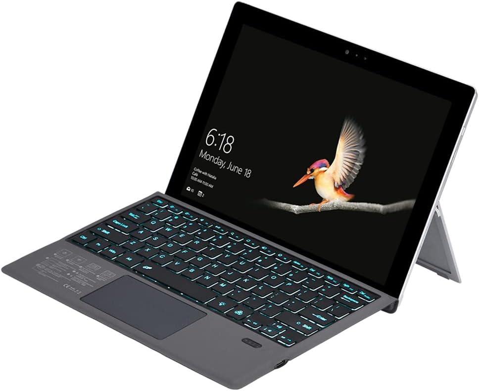 Draadloos bluetooth-toetsenbord met achtergrondverlichting en touchpad voor surface pro — afbeelding 13