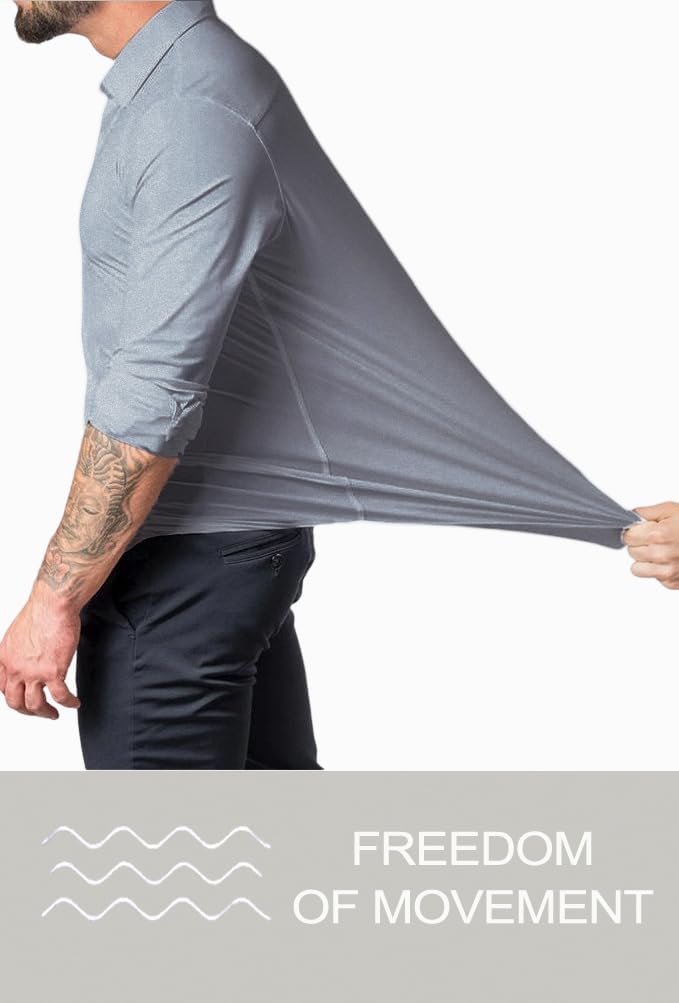 Kreukvrij slim fit overhemd voor heren — afbeelding 2