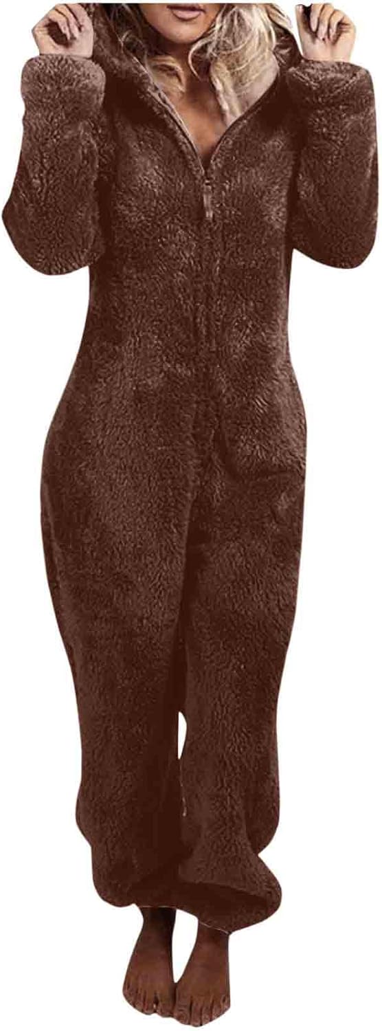 Sherpa Fuzzy Onesie met Capuchon