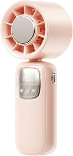 Draagbare opvouwbare handventilator met led-scherm – 100 snelheden