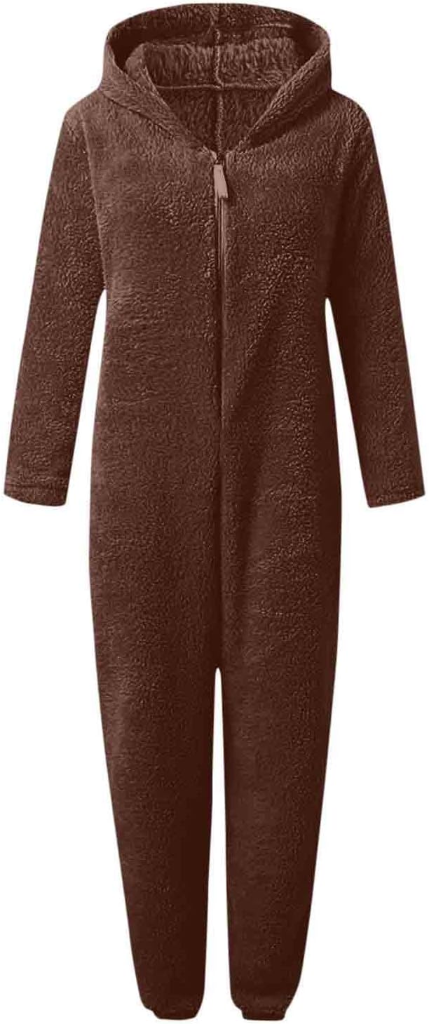 Sherpa Fuzzy Onesie met Capuchon
