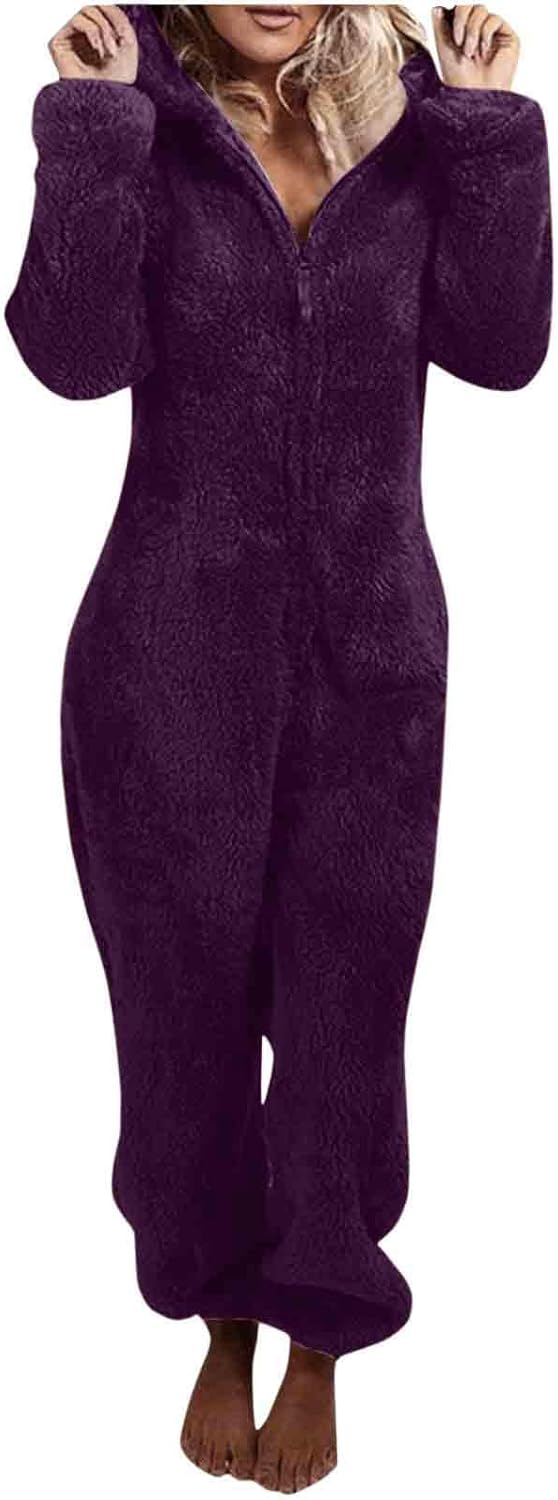 Sherpa Fuzzy Onesie met Capuchon