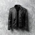 PU-leren herenjack met afneembare capuchon