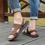 Herensandalen met hakband
