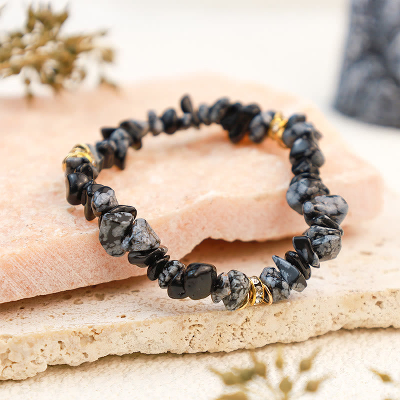 Stijlvol natuursteen kristallen kralen armband