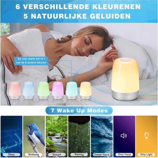 Wake-up light met natuurgeluiden