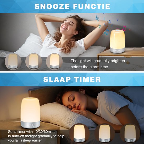 Wake-up light met natuurgeluiden