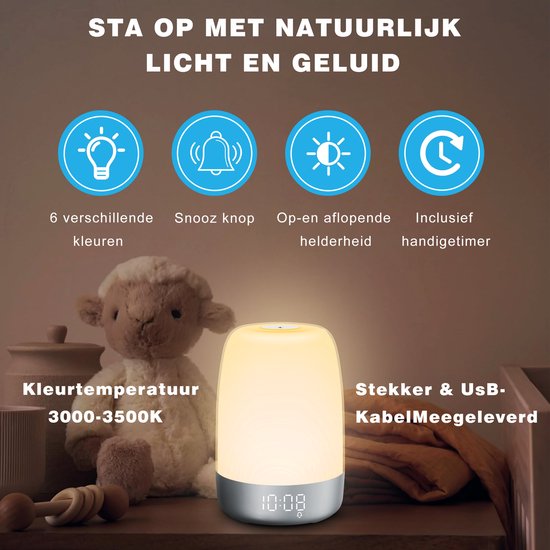 Wake-up light met natuurgeluiden