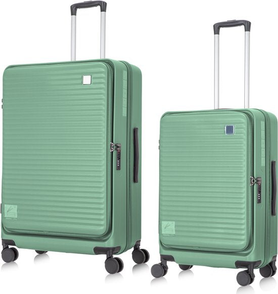2-delige harde trolleyset met laptopvak