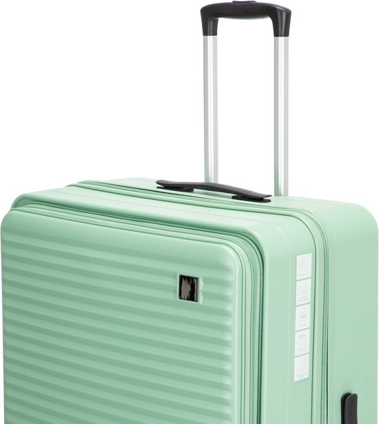 2-delige harde trolleyset met laptopvak