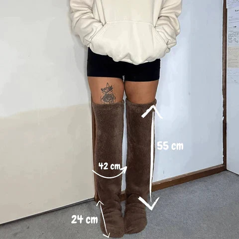 Warme fleece sokken voor de winter