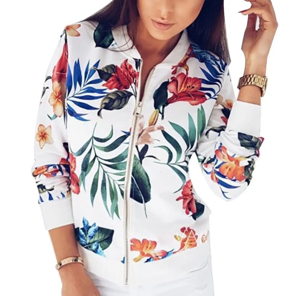 Lange mouwen dames zomerjas met bloemenprint — afbeelding 6