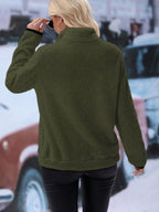 Kleurvol sweatshirt met halve ritssluiting
