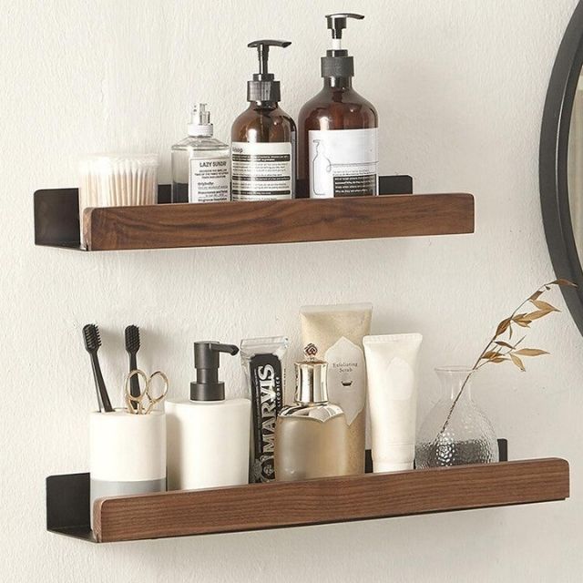 Massief houten badkamerplank