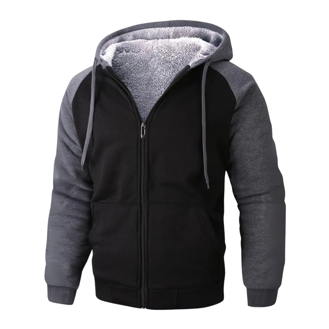 Gevoerde heren hoodie met sherpa-fleece