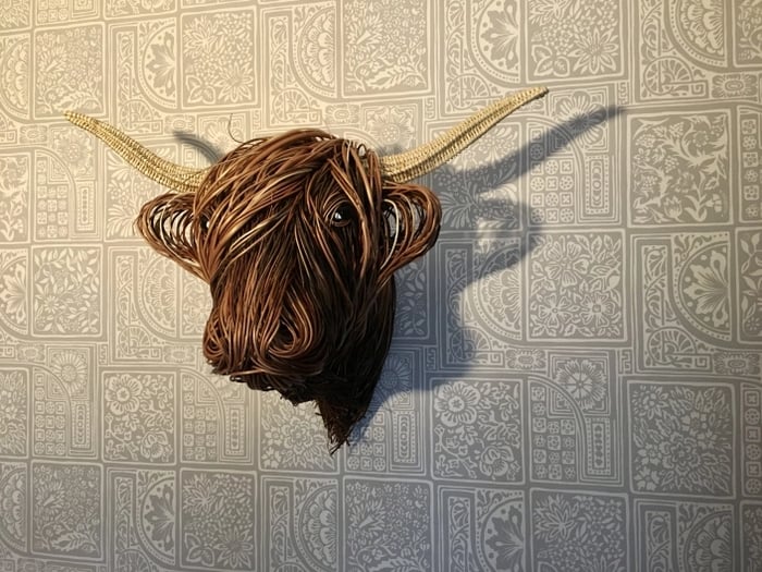 Koe wandsculptuur