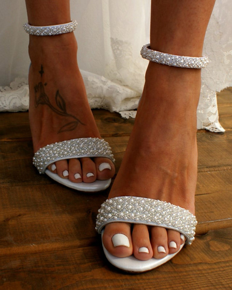bruidssandalen met delicate bandjes — afbeelding 14