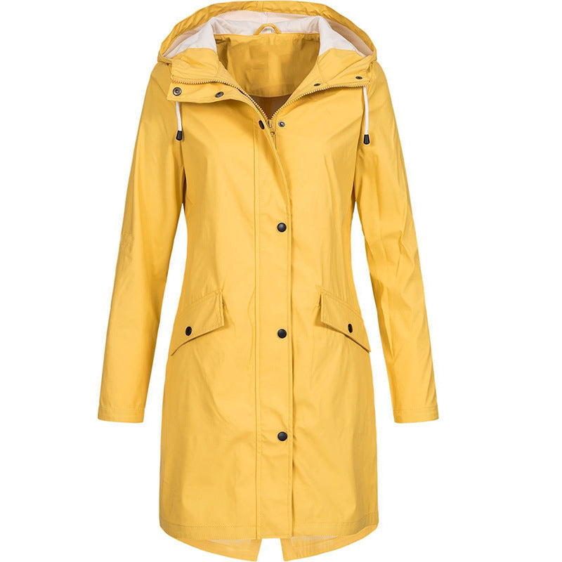Dames regenjas met capuchon