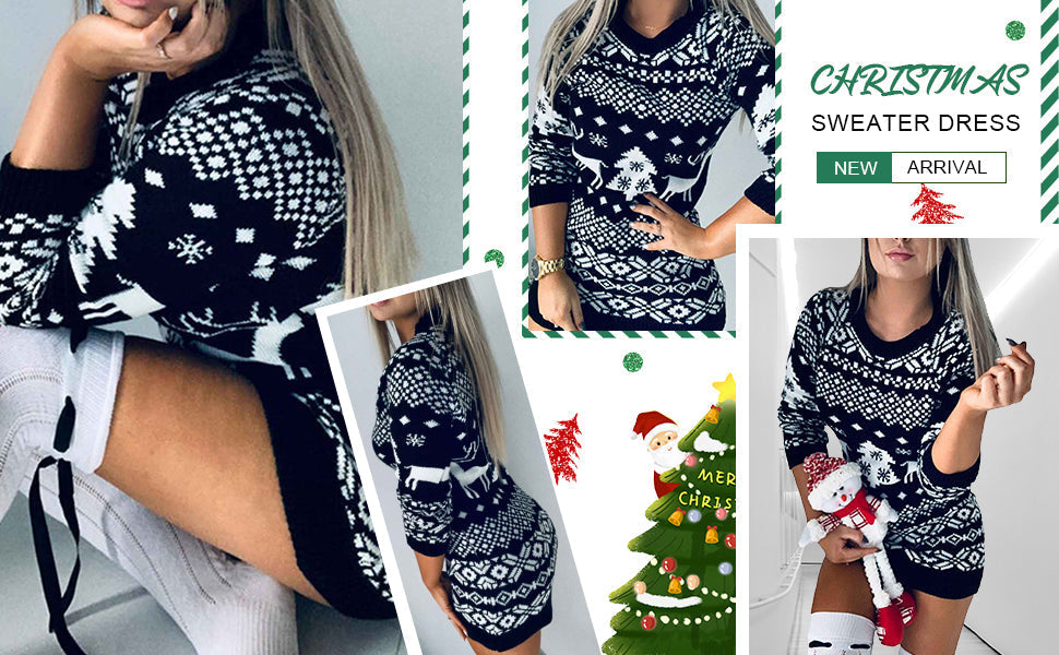 Kerstjurk met lange mouwen