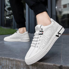 Heren sneaker van geperforeerd leer met lichtgewicht constructie