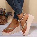 Dames plateau teenslippers