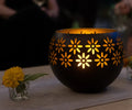 Bloemen kaarslamp met geurverspreider