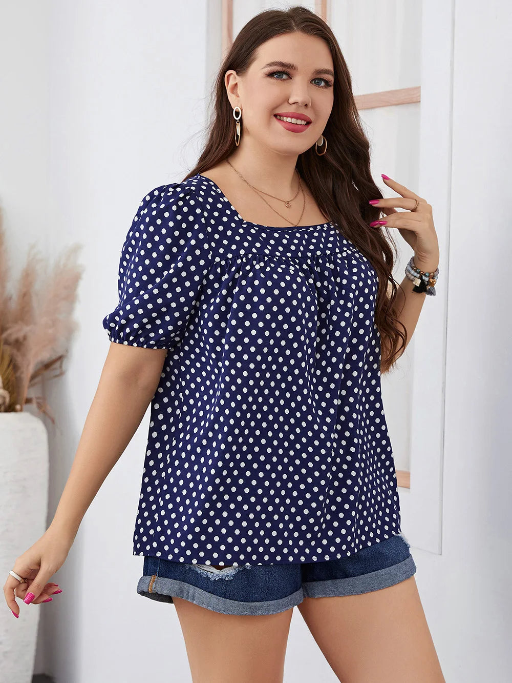 Jade plus-size top
