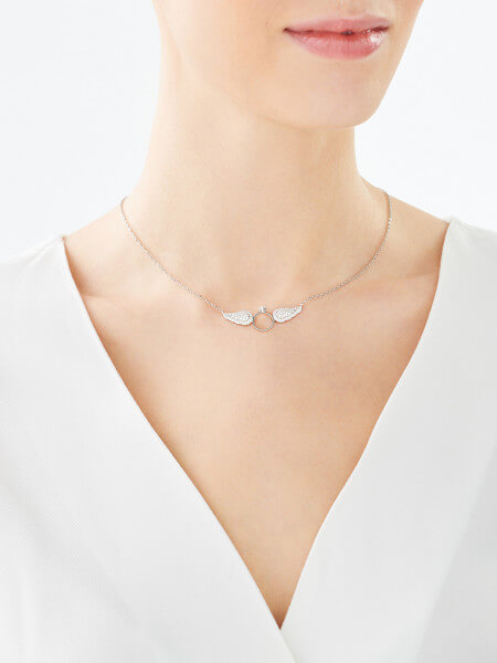 Glimmende engel vleugels hanger ketting