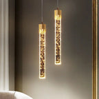 Hanglamp van glas in cilindervorm
