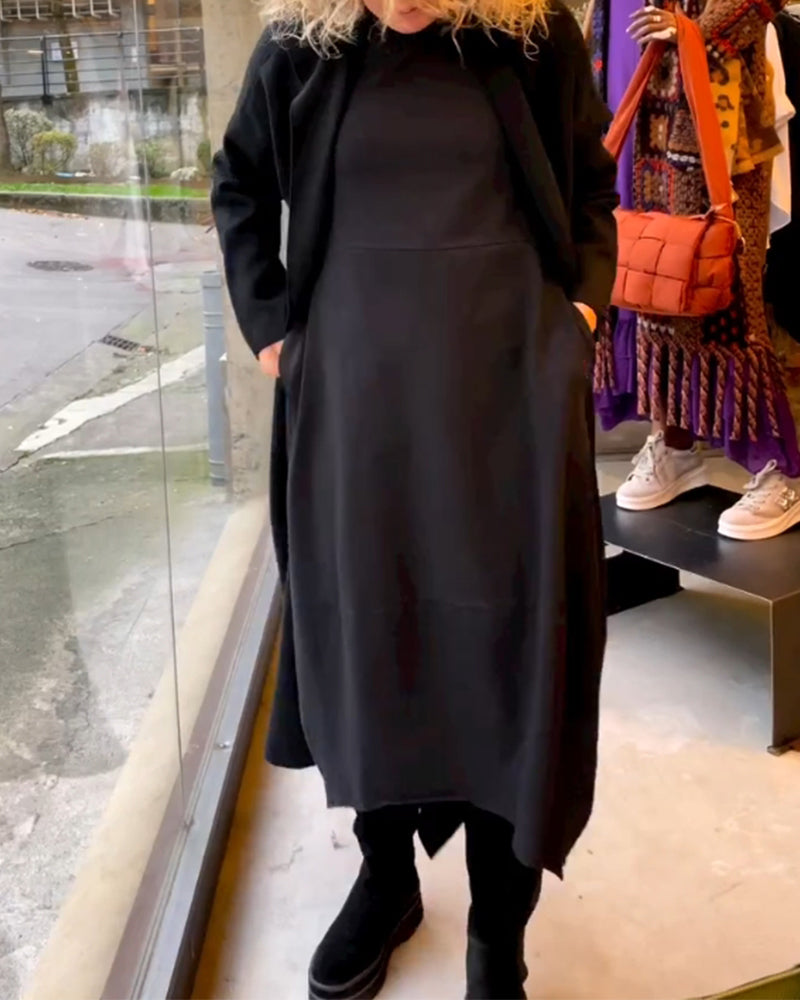 Zwarte midi jurk
