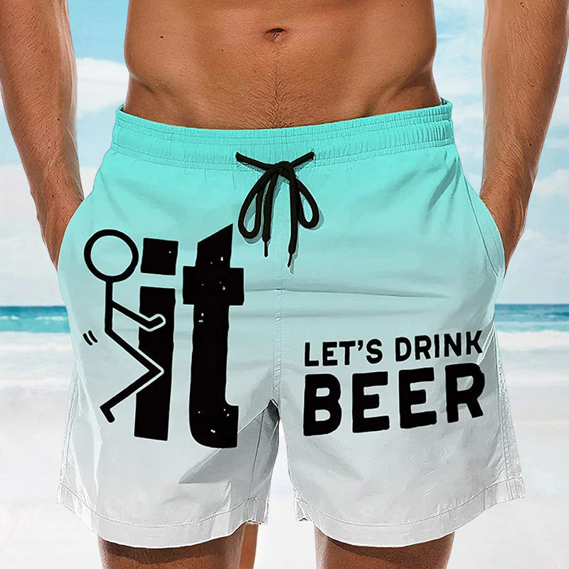 Hawaii heren zwembroek met elastische taille