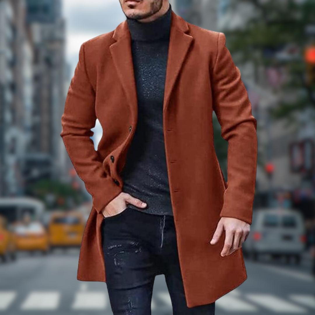 Lange klassieke trenchcoat Luca Belloni