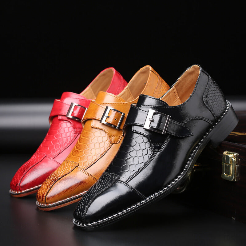 Formele herenschoenen met krokodilpatroon