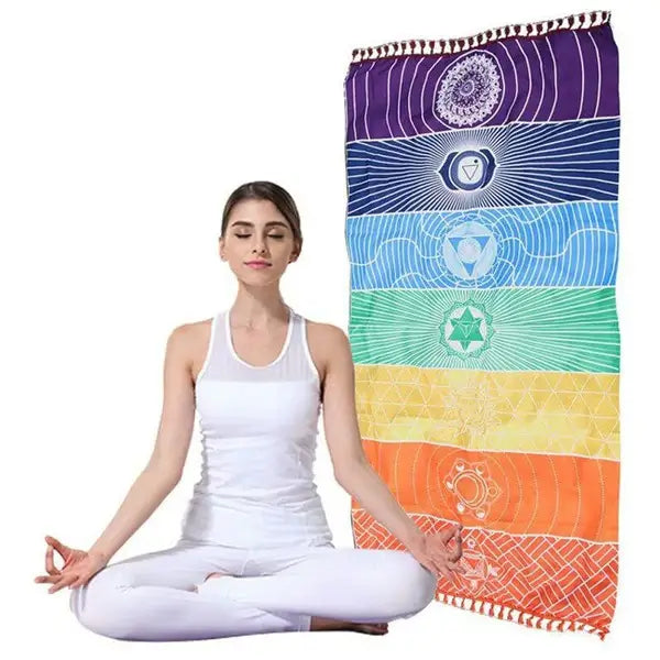 Chakra mandala wandtapijt