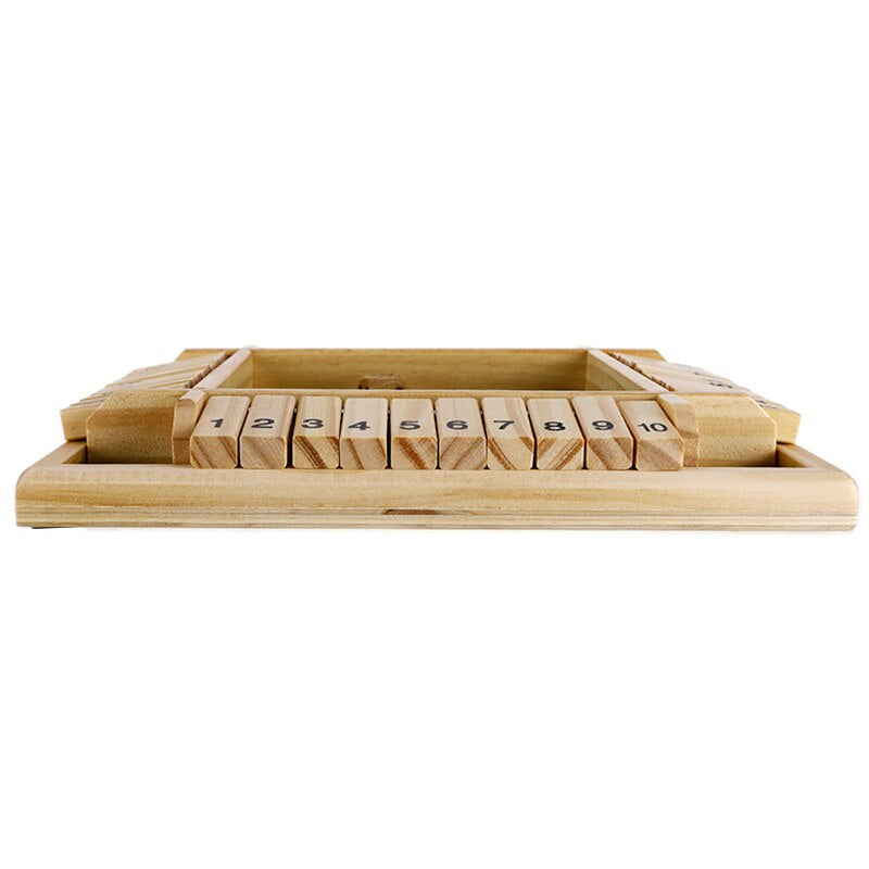Houten dobbelstenen bordspel