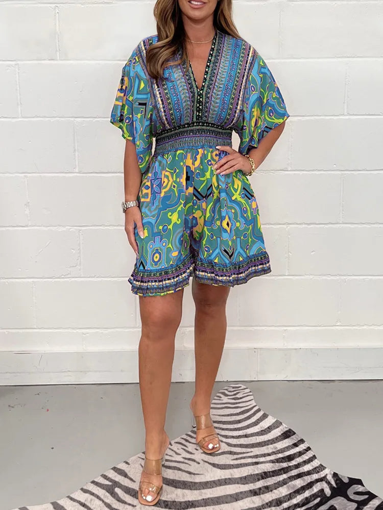 Odette plus size playsuit