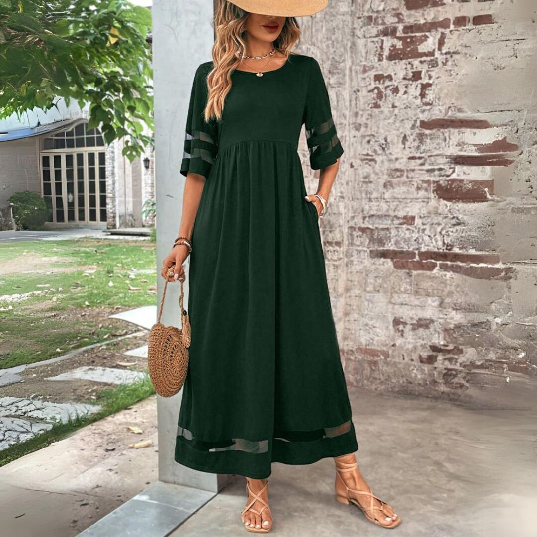 Soepelvallende maxi-jurk