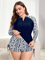 Amy plus-size zwempak met lange mouwen