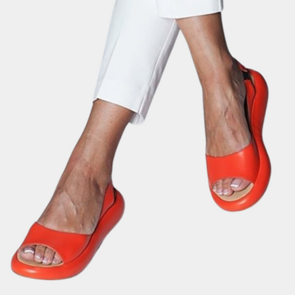 Dames zomerschoenen met dikke zool