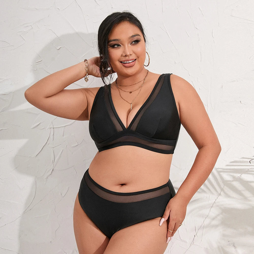 Sandy midnight plus-size bikini