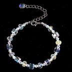 Vierkante glazen kristal armband