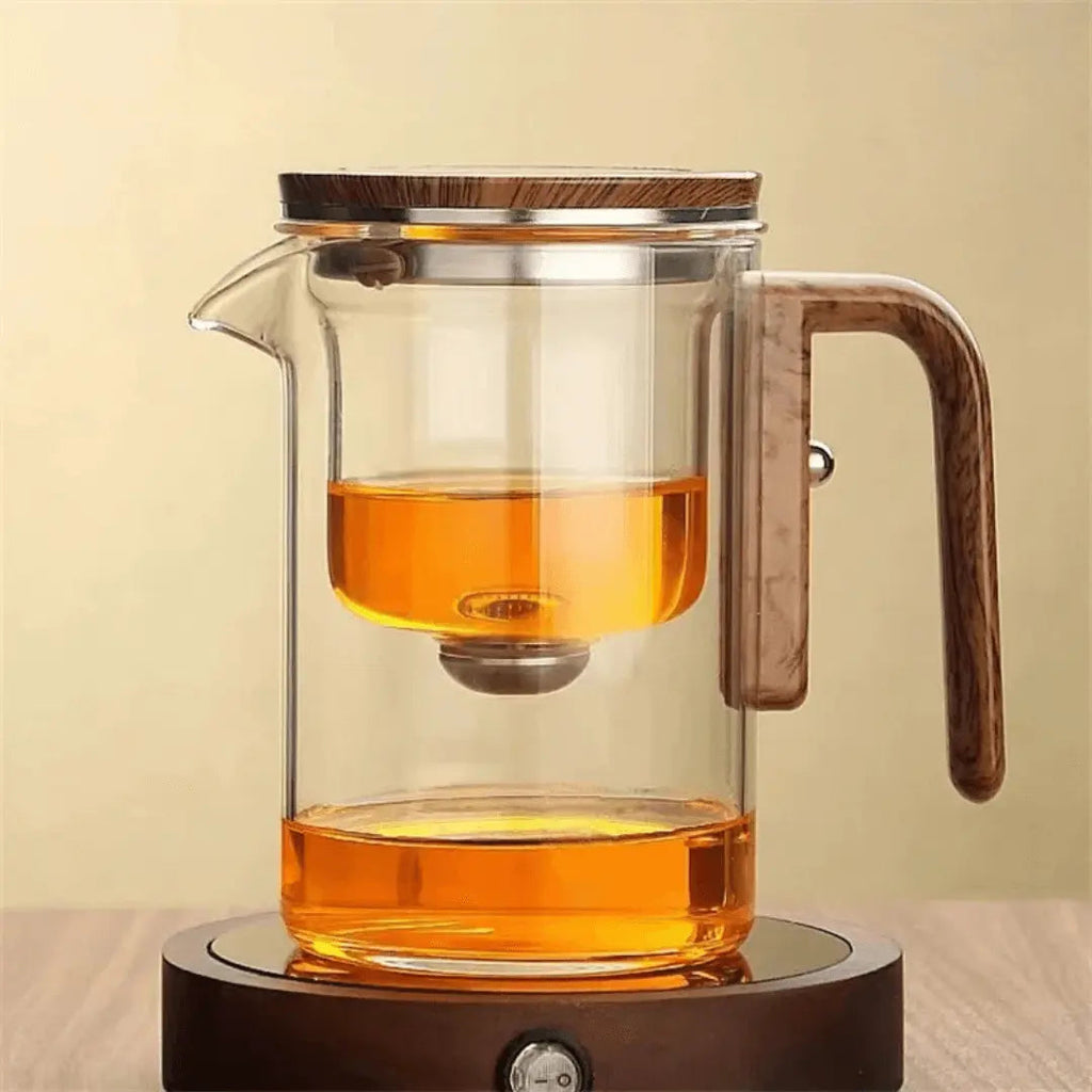 Transparante theepot
