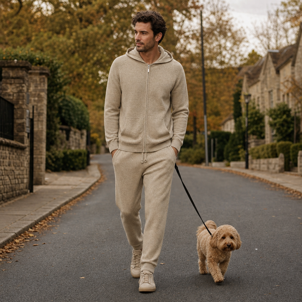 Wollen joggingpak – kasjmier touch