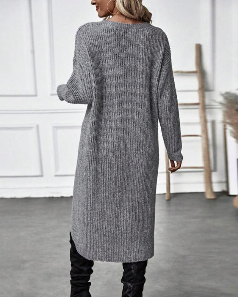 Effen sweaterjurk