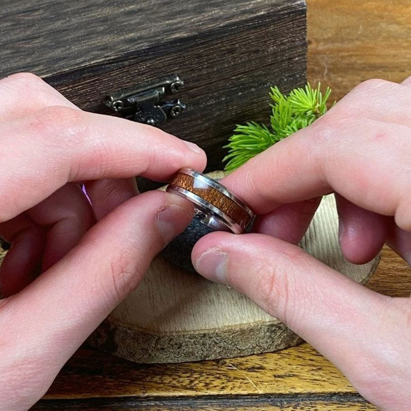 Levensboom ring van RVS voor dames